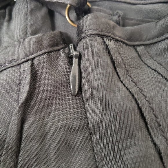 Anthropologie Womens Strappy Wide Leg Jumpsuit Size XL Black Sleeveless Zip - Picture 11 of 12